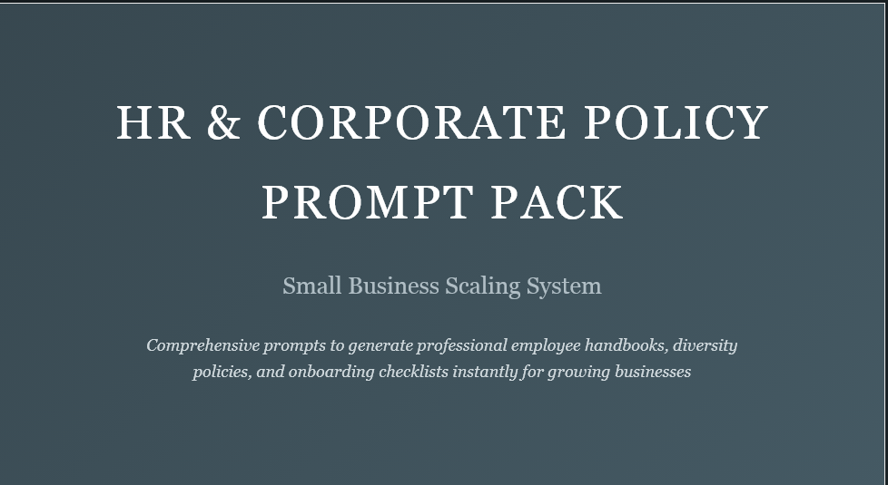HR & Corporate Policy Prompt Pack