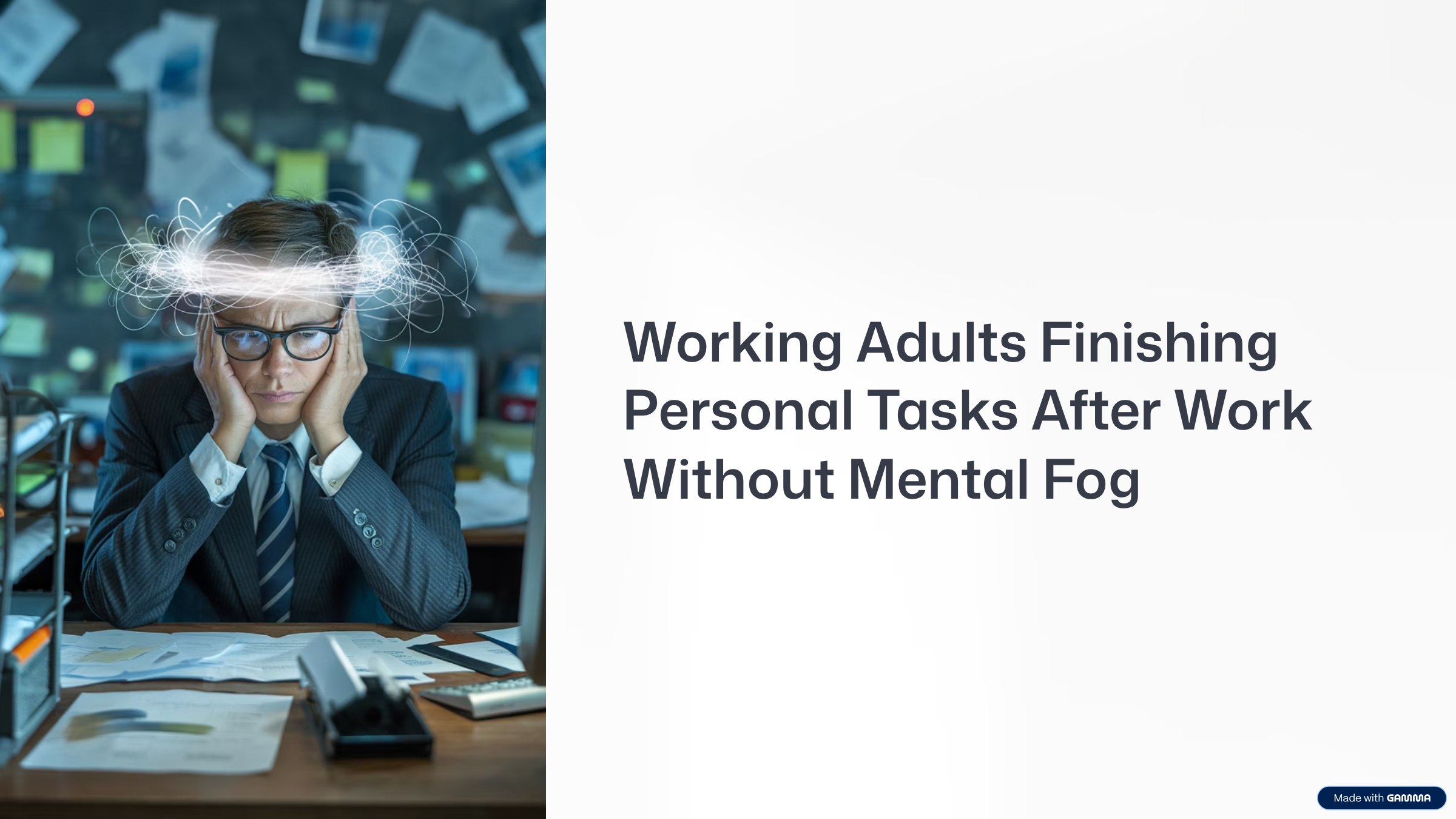 Working Adults Finishing Personal Tasks After Work Without Mental Fog