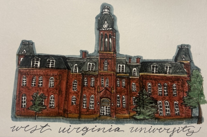 Custom College Watercolor Painting