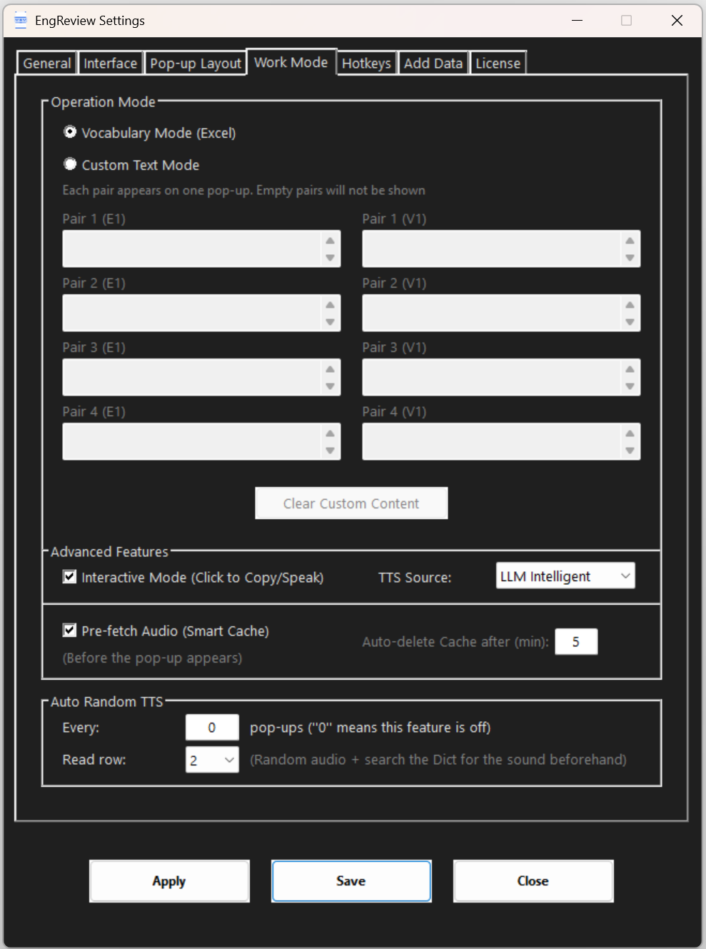 EngReview - English pop-up