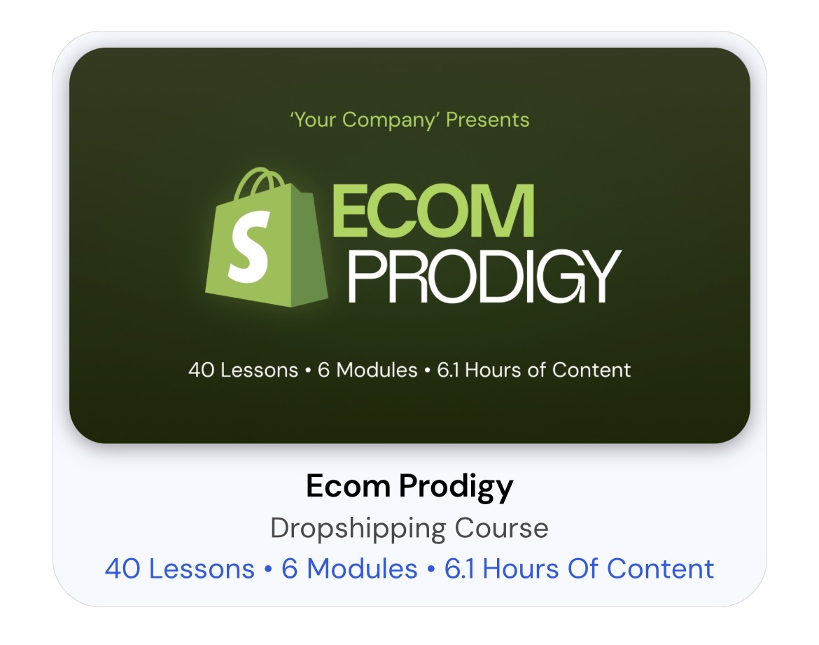 Dropshipping Course 