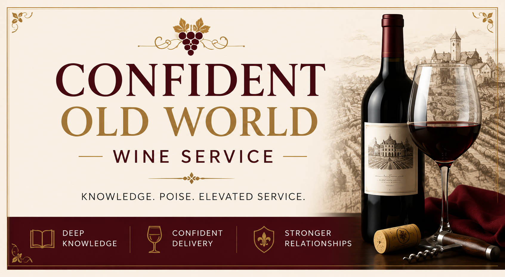 Confident Old World Wine Service