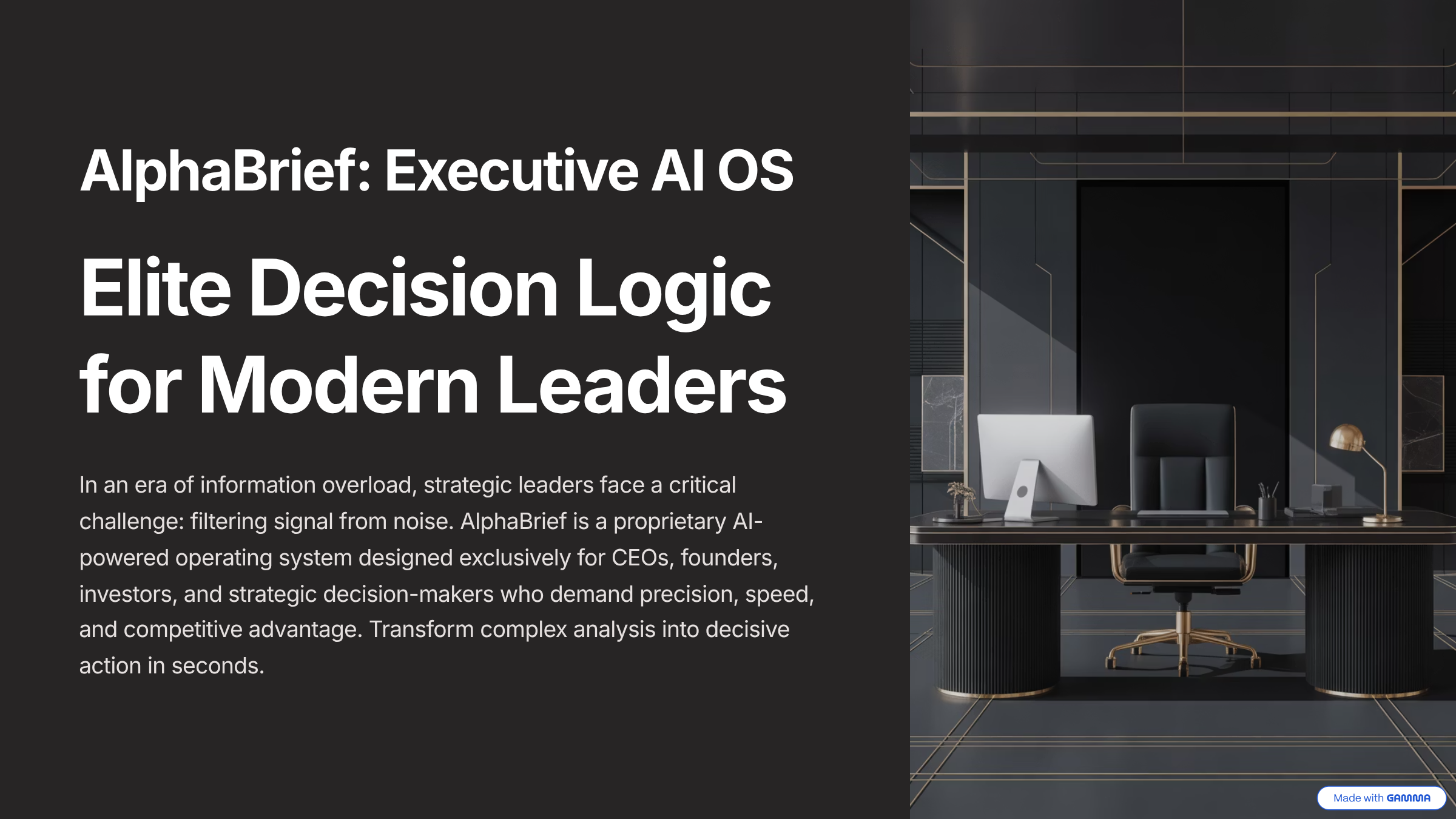 AlphaBrief: Executive AI OS.