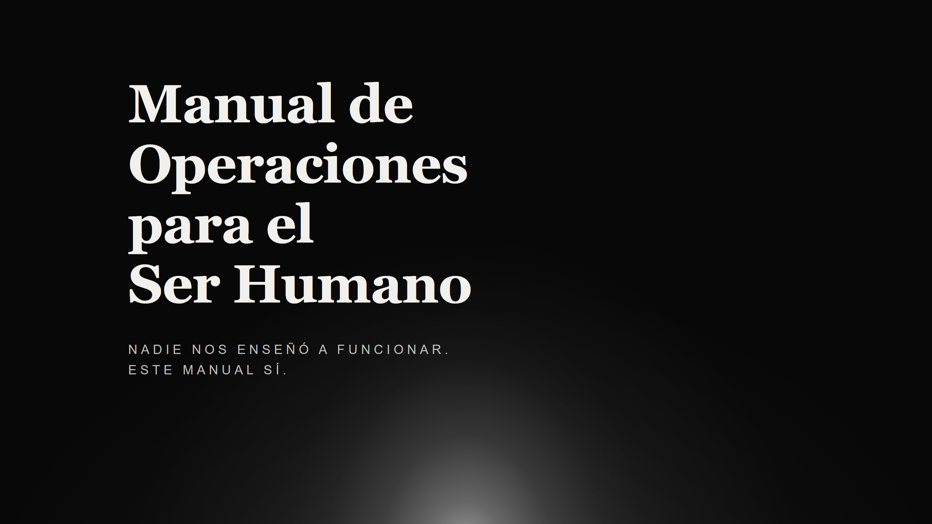 Manual de Operaciones para el Ser Humano