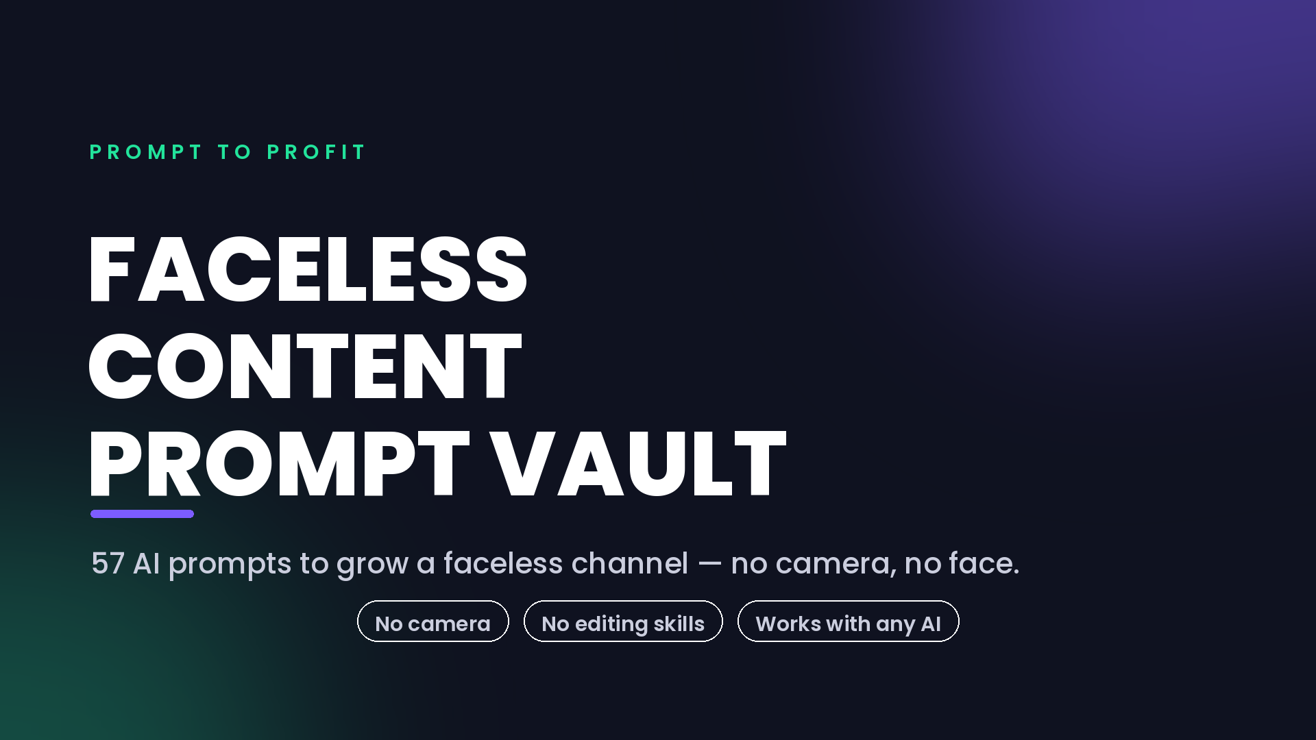 Faceless Content Prompt Vault