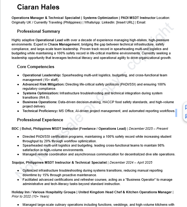 AI-Safe CV Template