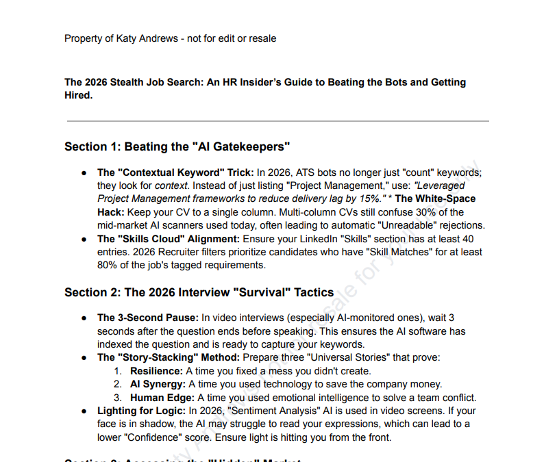 Stealth Job Search Playbook