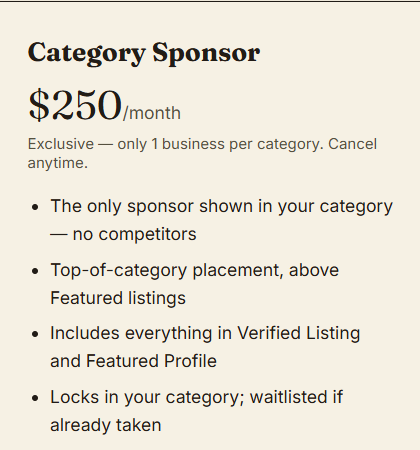 Category Sponsor - Clearing House Charlotte