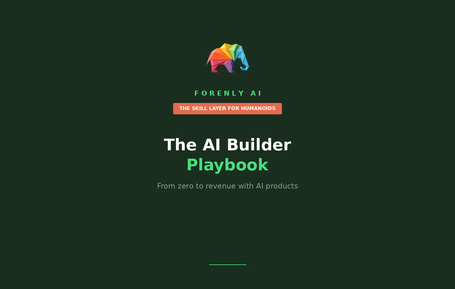 The AI Builder Playbook