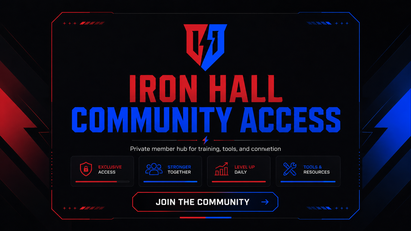 Iron Hall Courses & Community Access