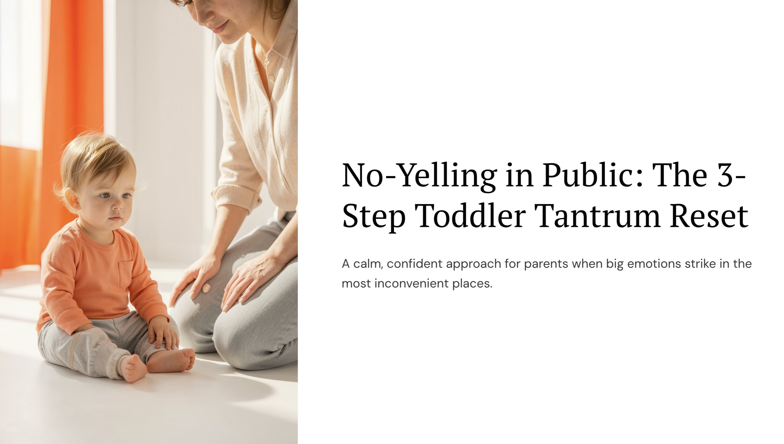 No-Yelling in Public: The 3-Step Toddler Tantrum Reset