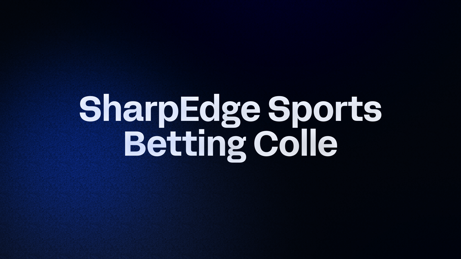 UFC SharpEdge Picks