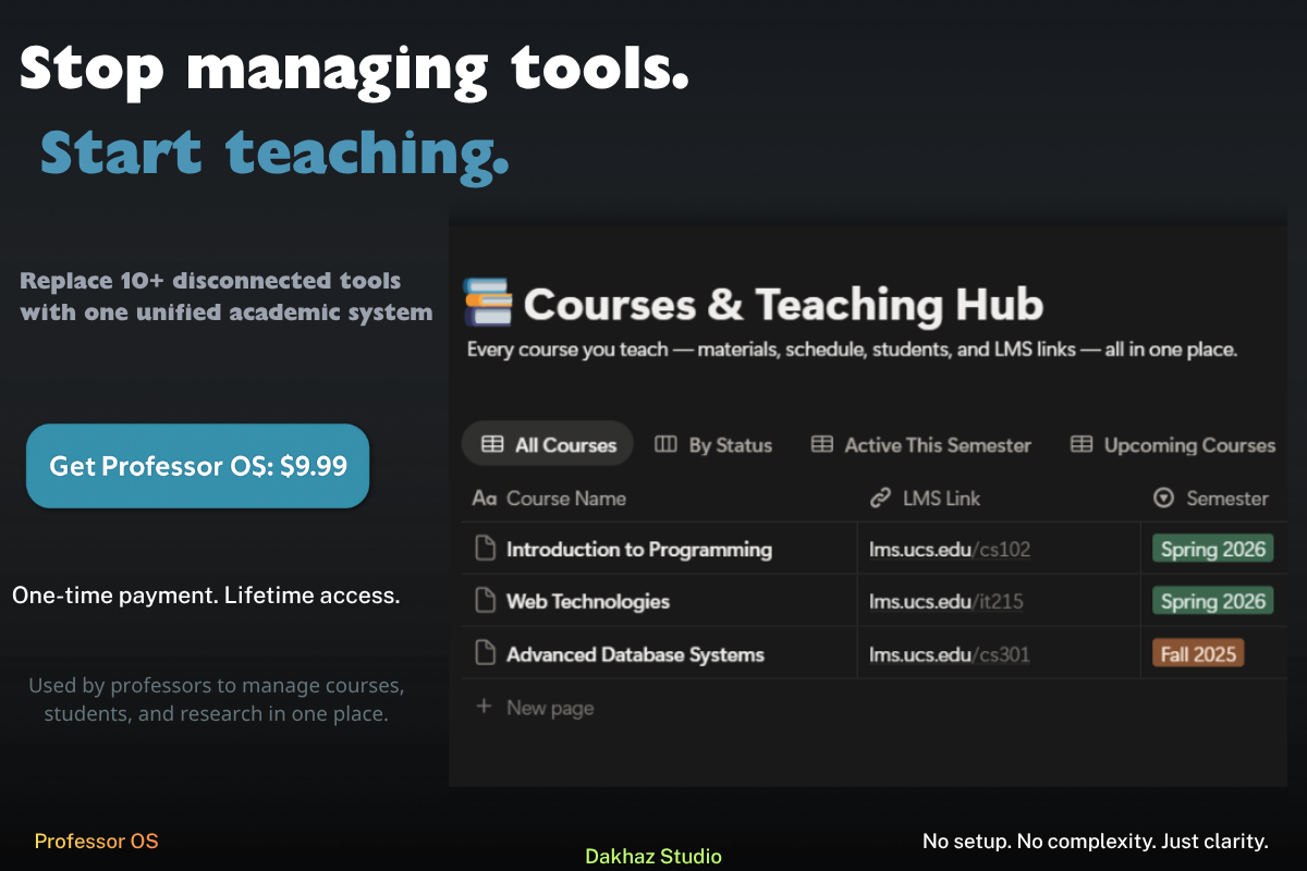 Professor OS — The Complete Academic Management  System for University Professor