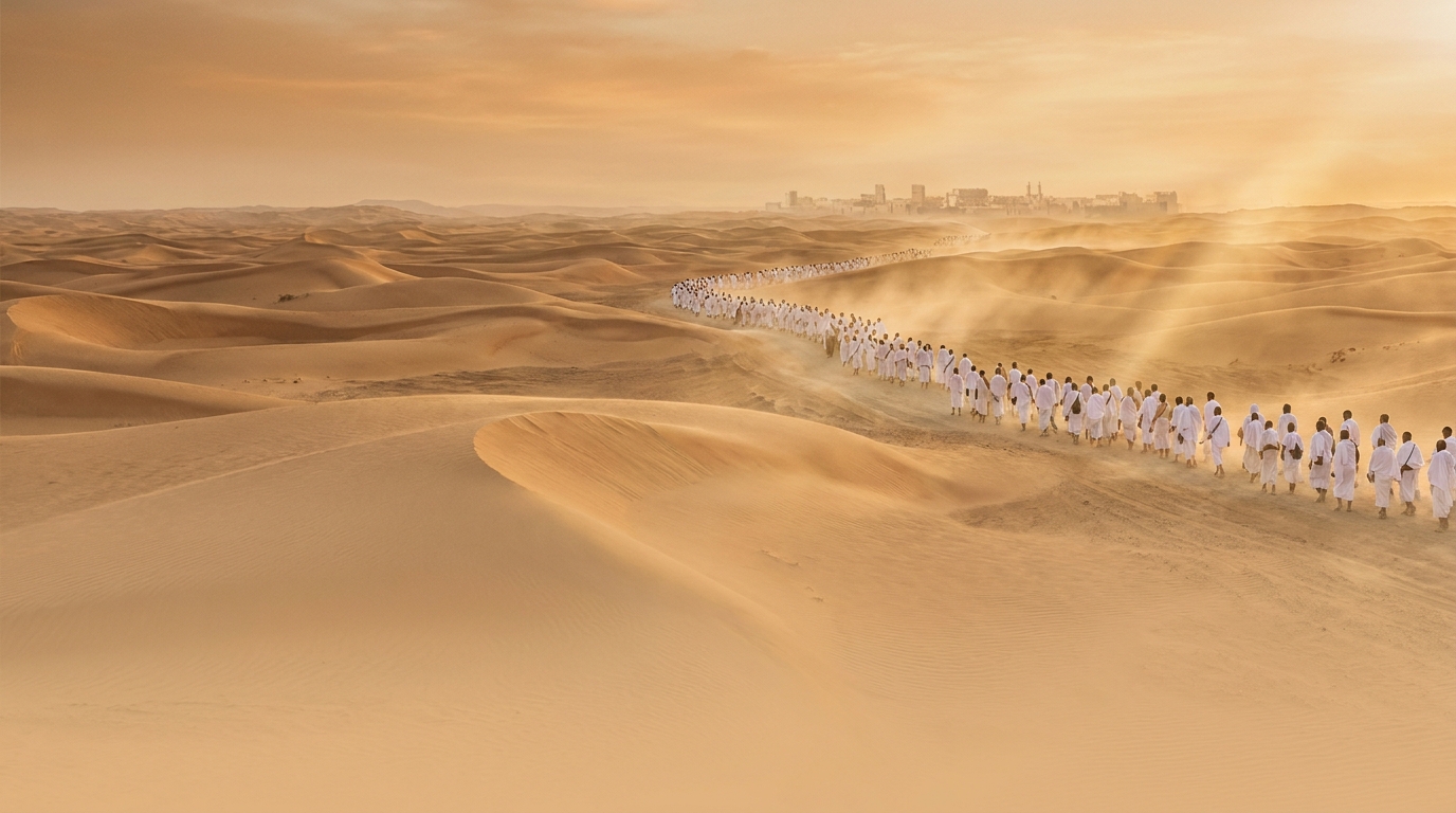 First Time Hajj Pilgrims Praying With Confidence