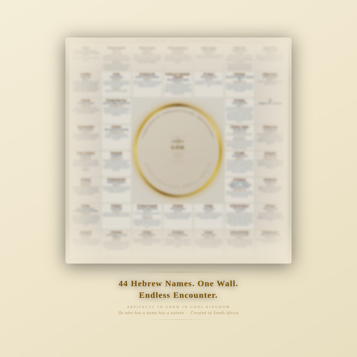 Names of God Wall Chart — Cream