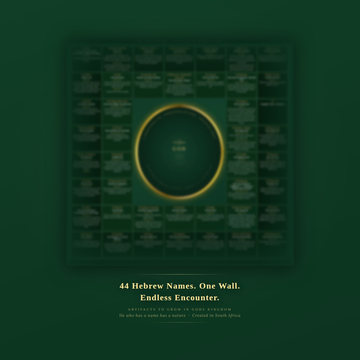 Names of God Wall Chart — Emerald