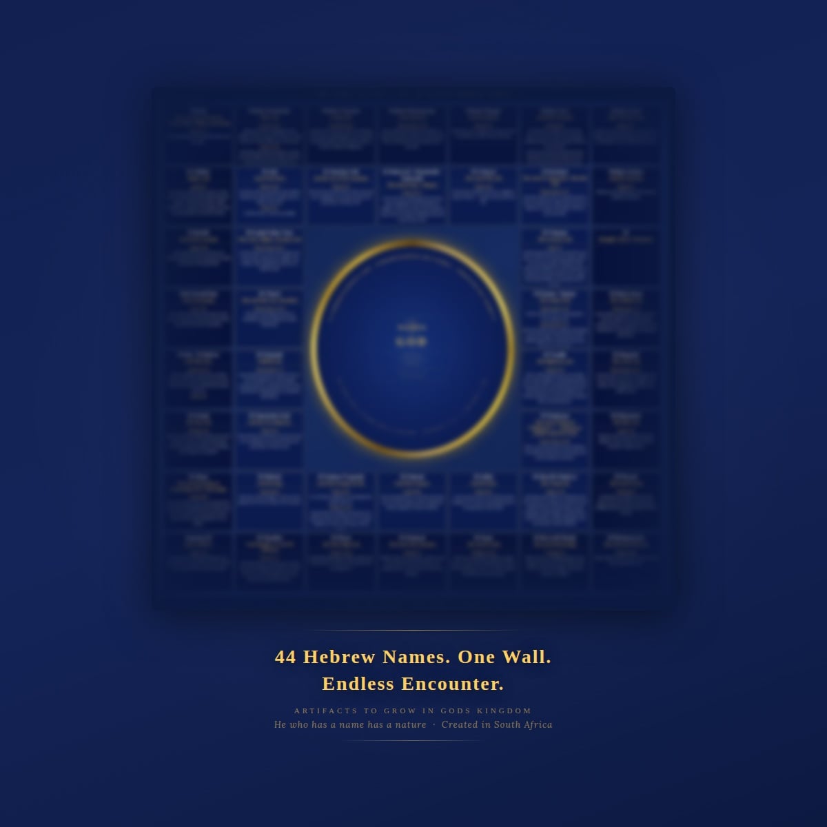 Names of God Wall Chart — Royal Blue