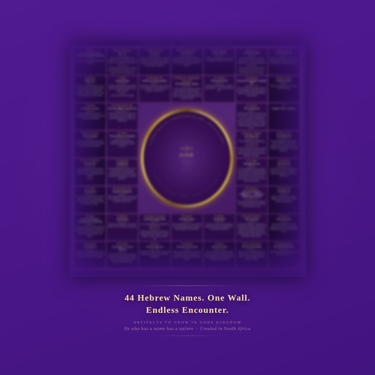 Names of God Wall Chart — Amethyst
