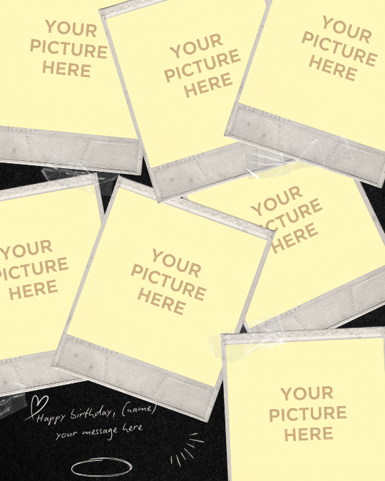 Birthday photo collage canva template.