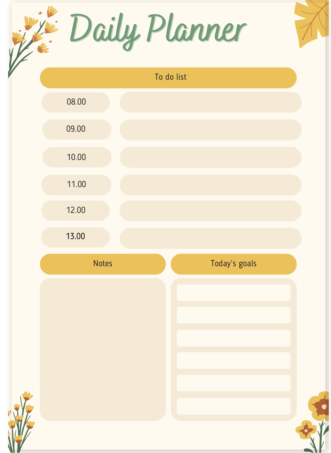 Daily planner