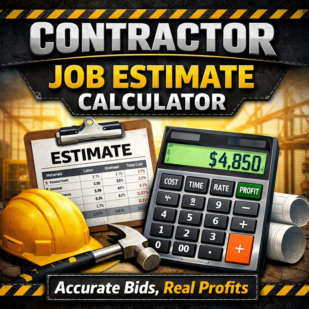 SJ Contractor Job Estimate Calculator (Excel)