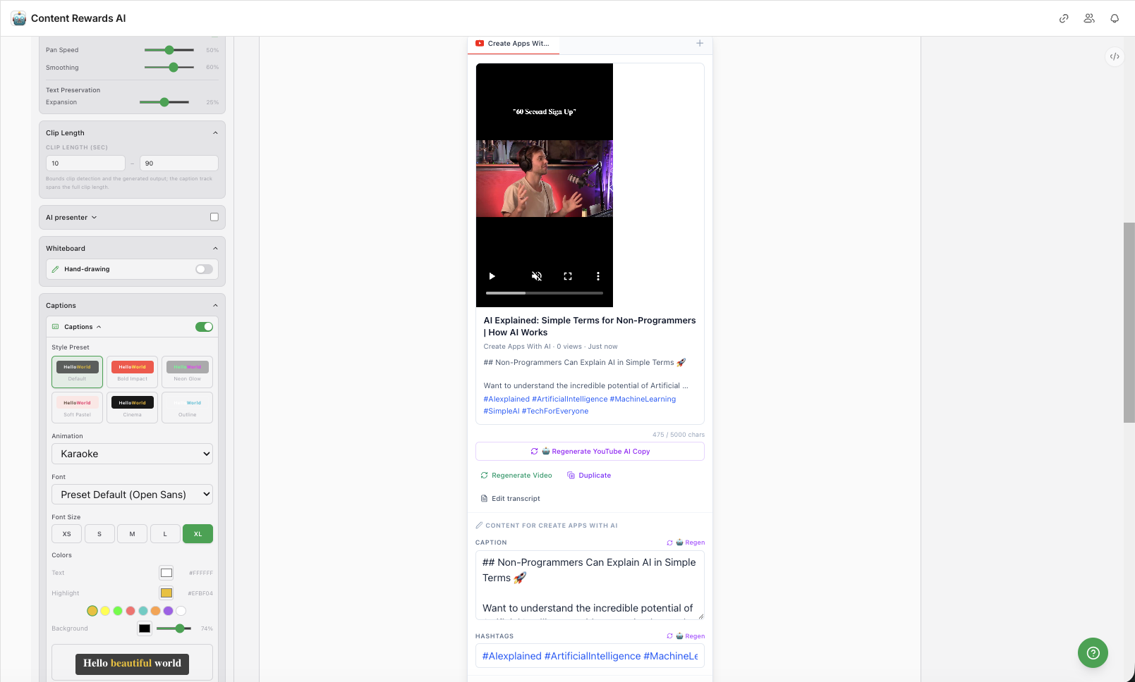 Content Rewards AI