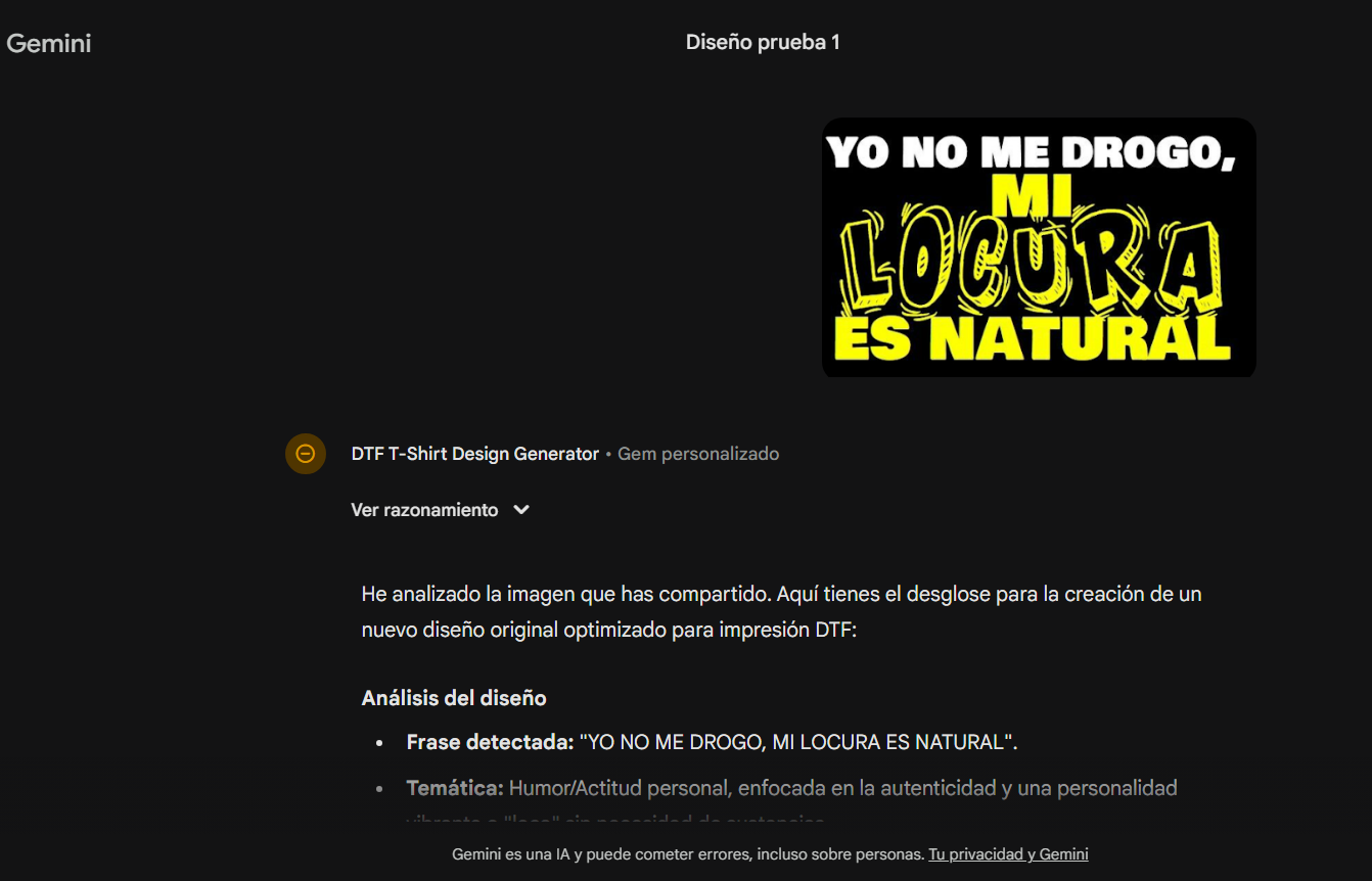 Acceso al generador IA DTF