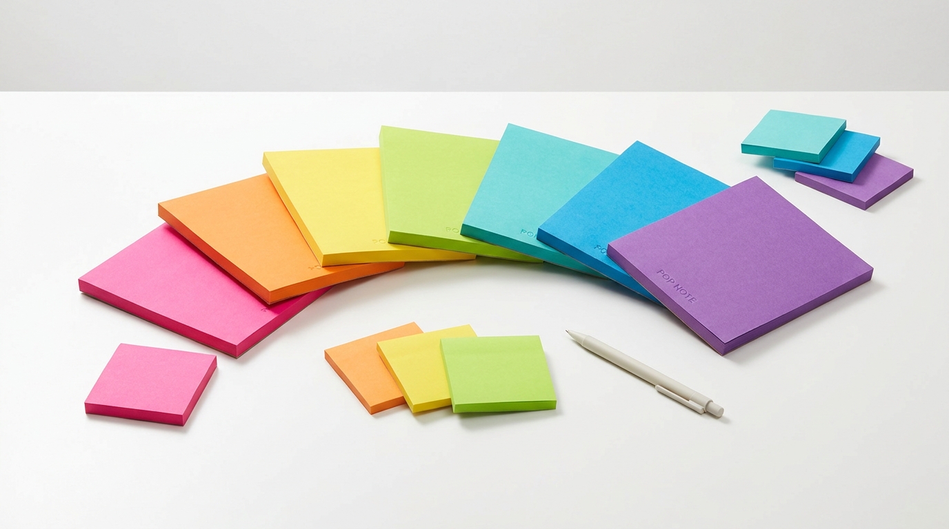 Sticky Notes Assorted Pack (12 Pads)