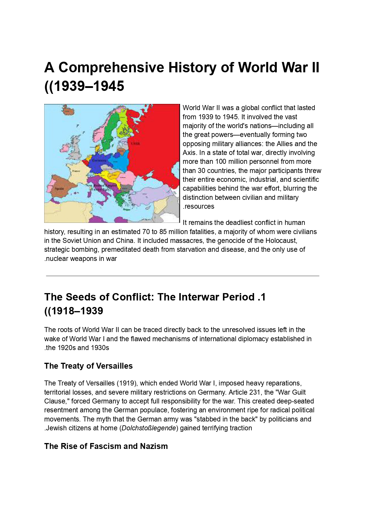 World War II Overview