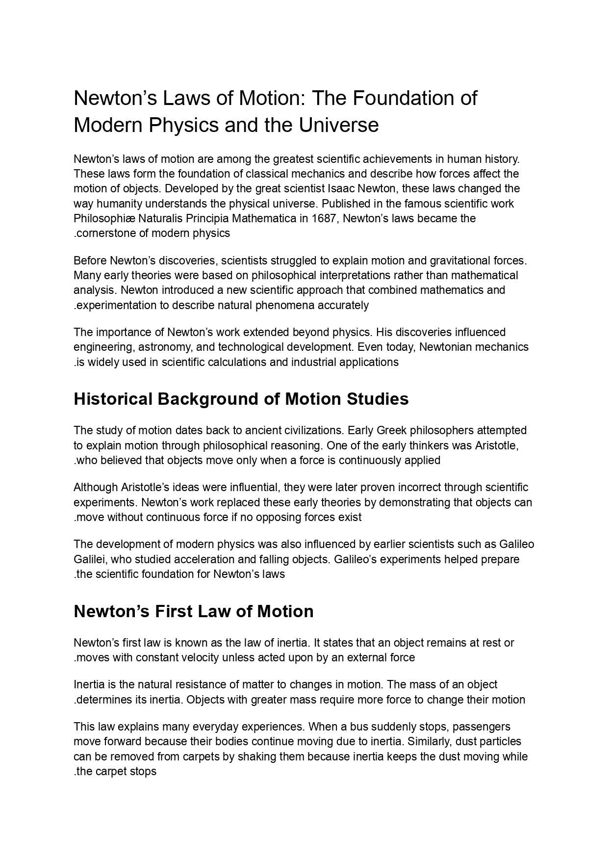 Newton’s Laws Simplified