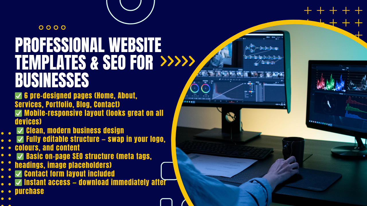 Business Website Template & SEO — 6-Page Professional Design