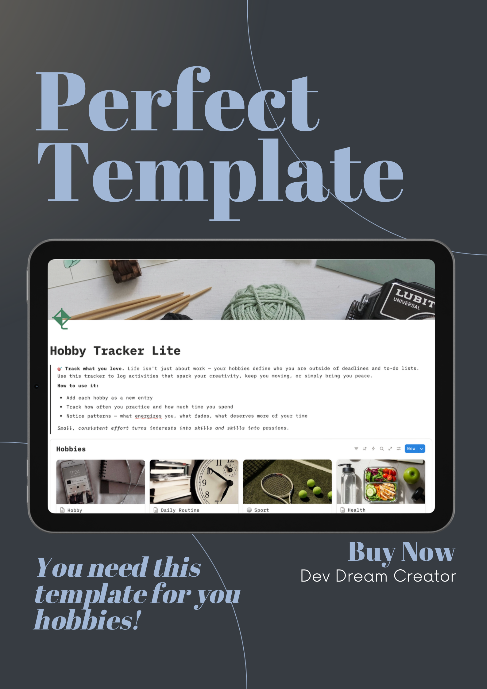 Notion Template Pack - Hobby Tracker