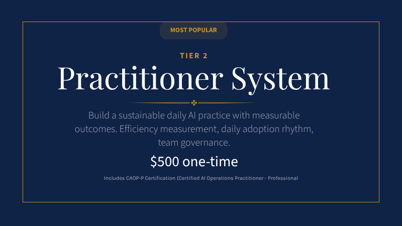 Discipline First: Practitioner System