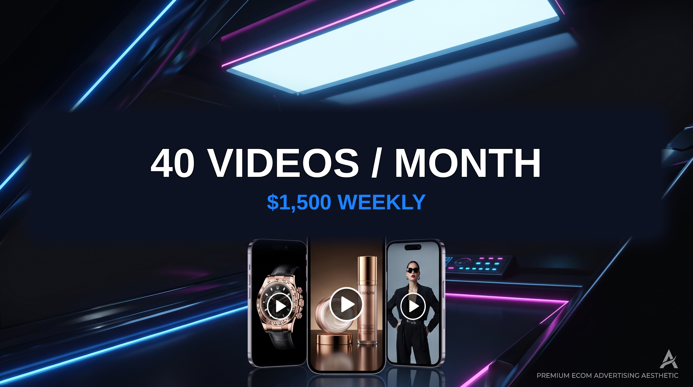 Weekly Meta Video Creatives (40/mo)