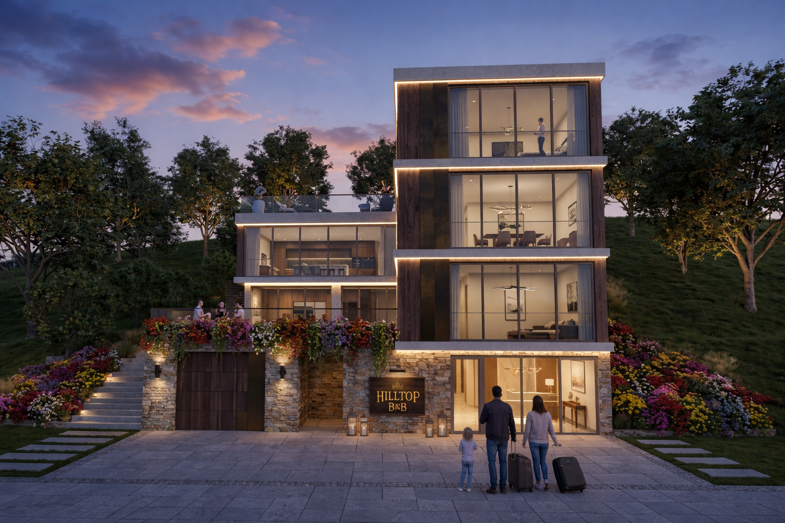 Luxury Hillside Villa — Full Architectural Package