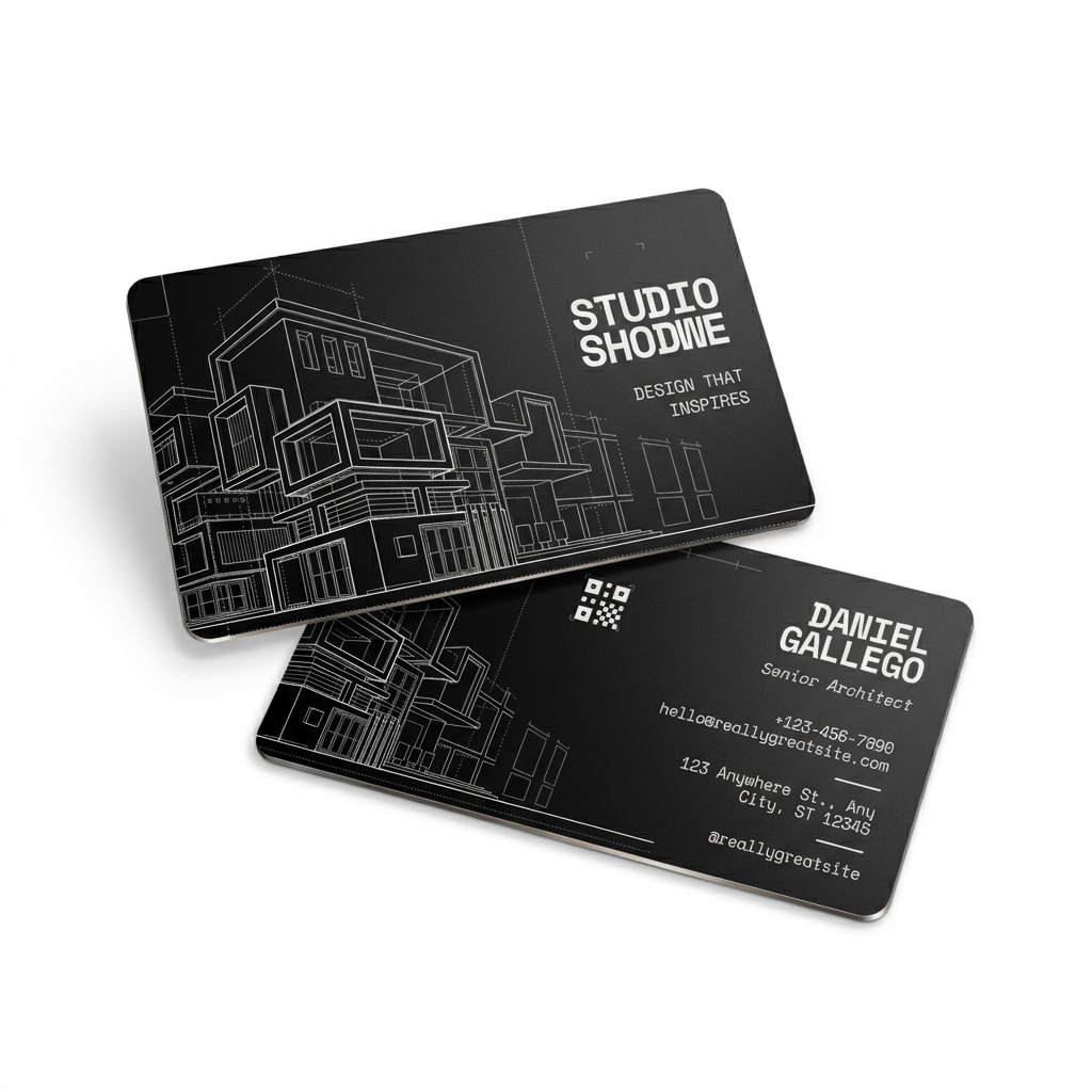 Premium Metal business card 30 pcs 0.4mm