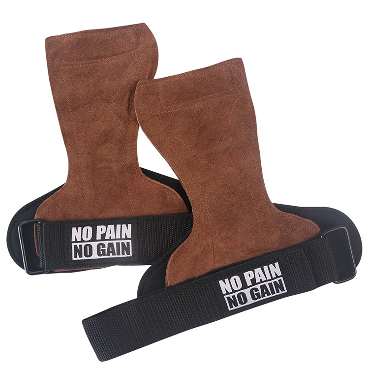 Genuine Leather Gym Handgrips 