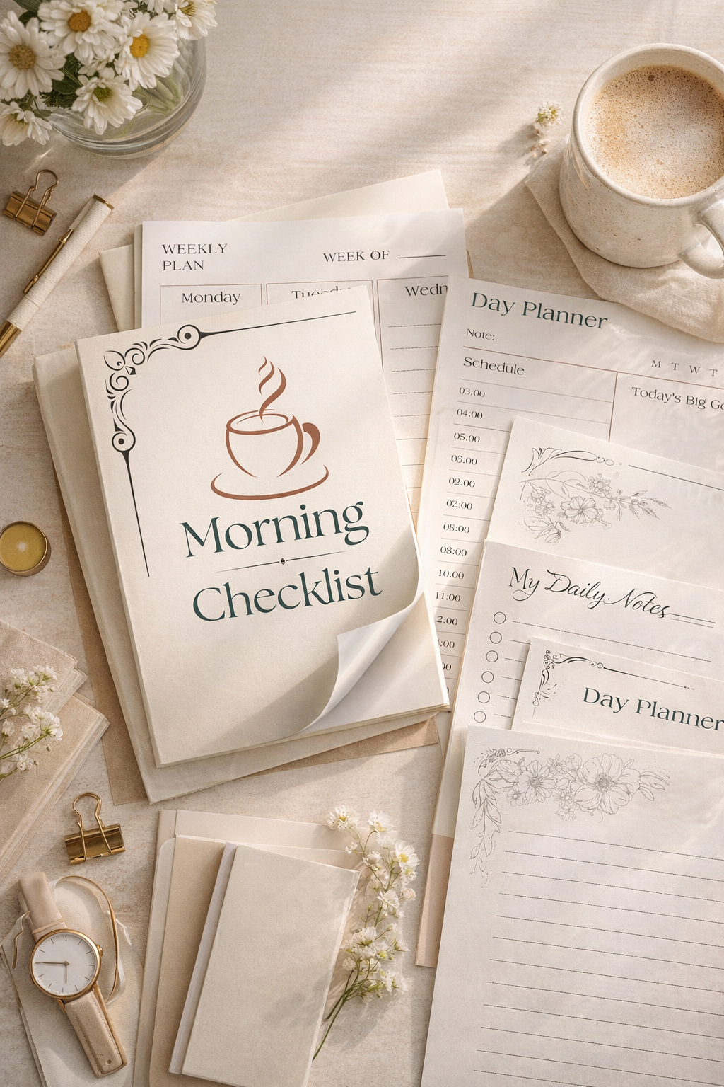 Morning Routine Checklist/Planner