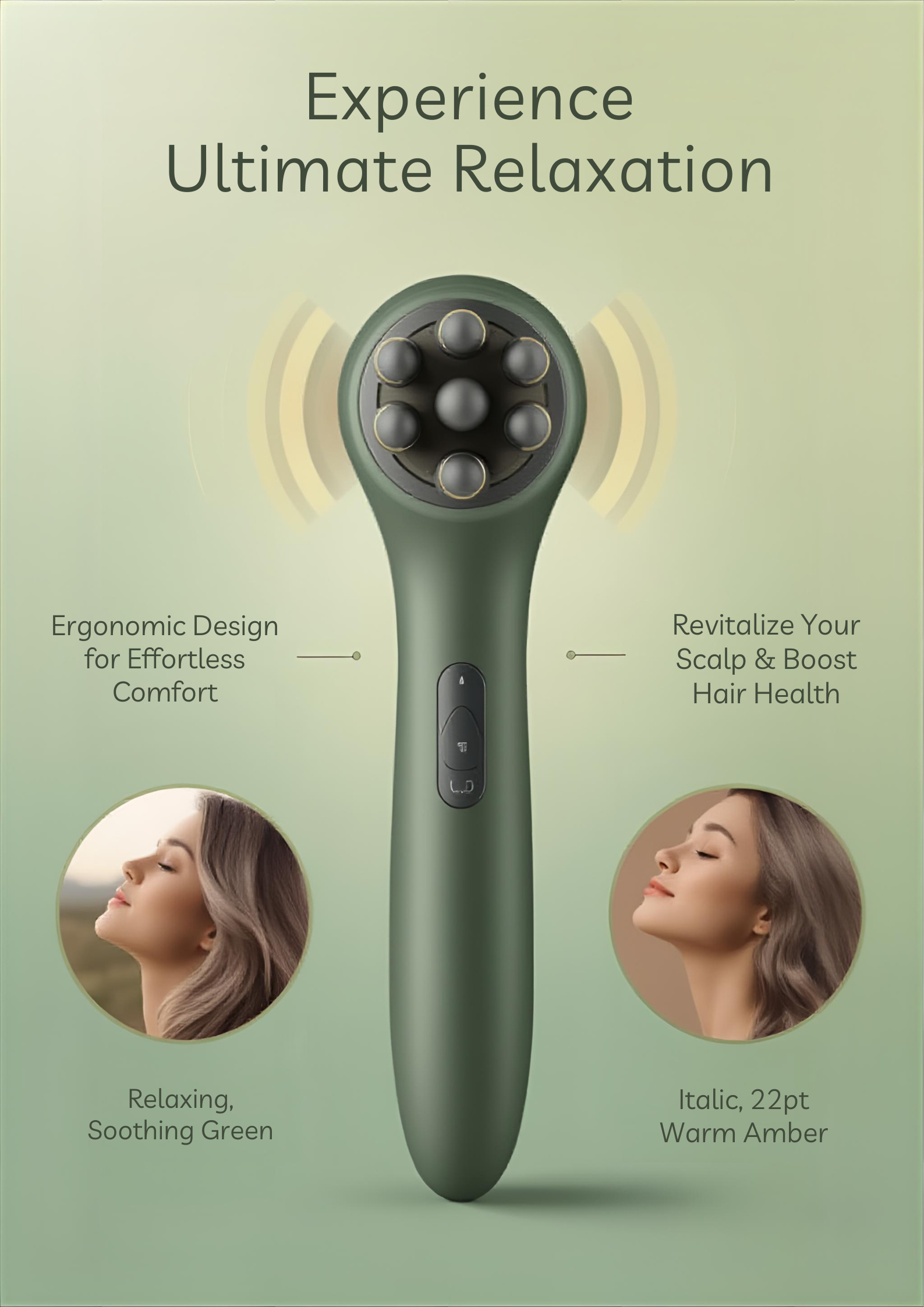 Calm Electric Scalp Massager with Relaxe