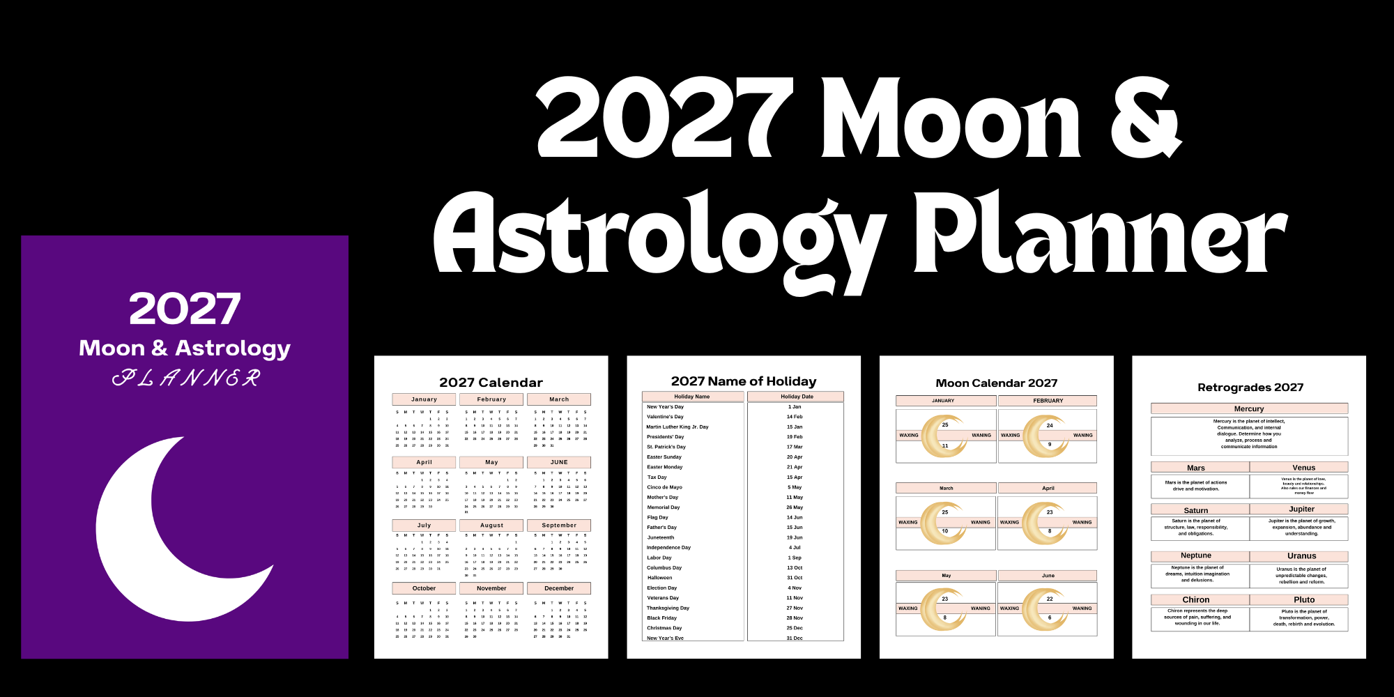 2027 Moon & Astrology Planner