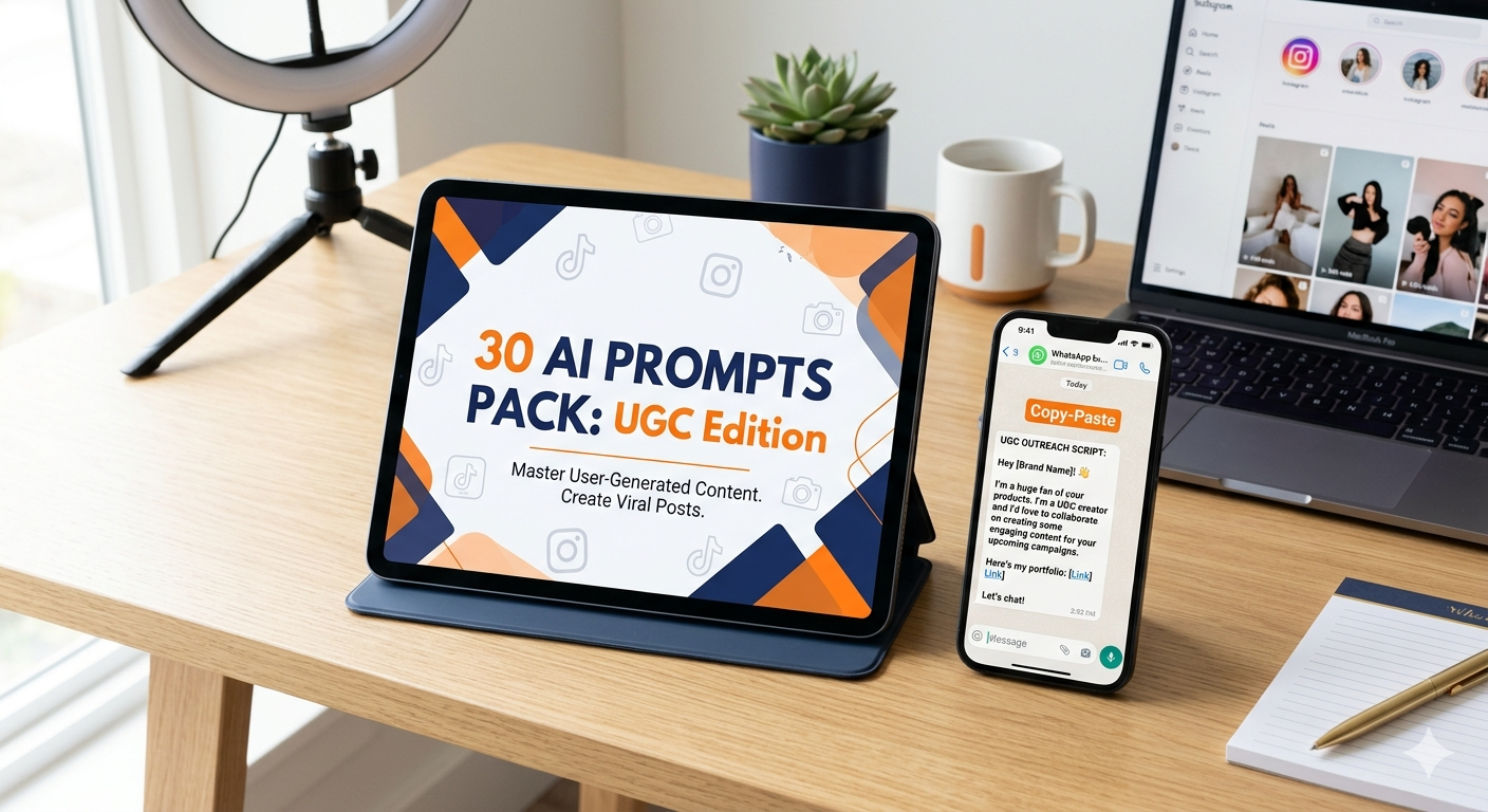 30-prompt UGC AI Prompts Pack