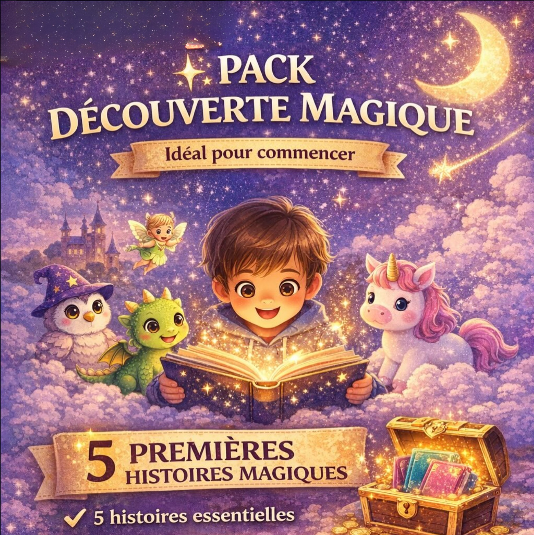 🌟 Pack Découverte Magique (5 Histoires)