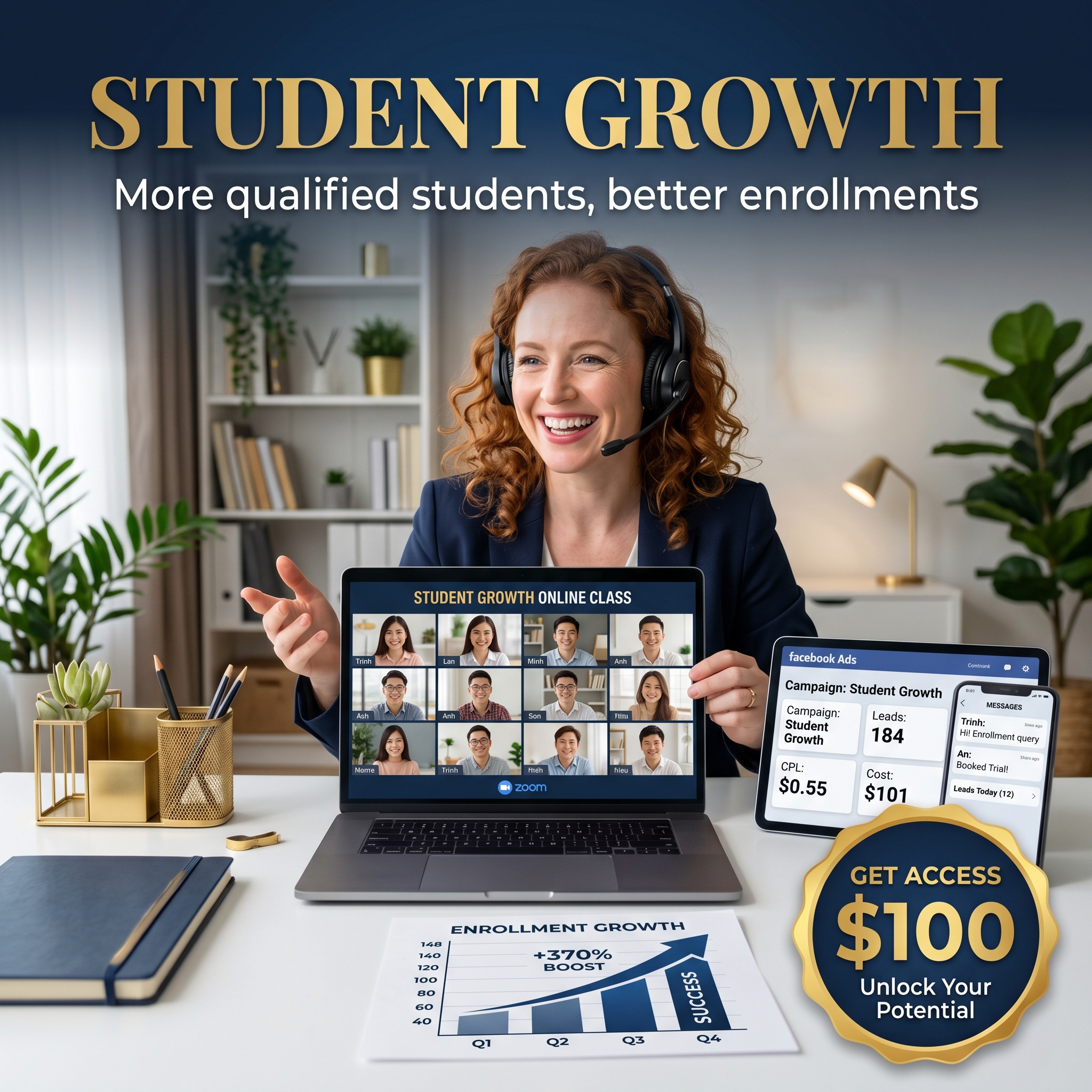 🟡 STANDARD — $100 “Student Growth”