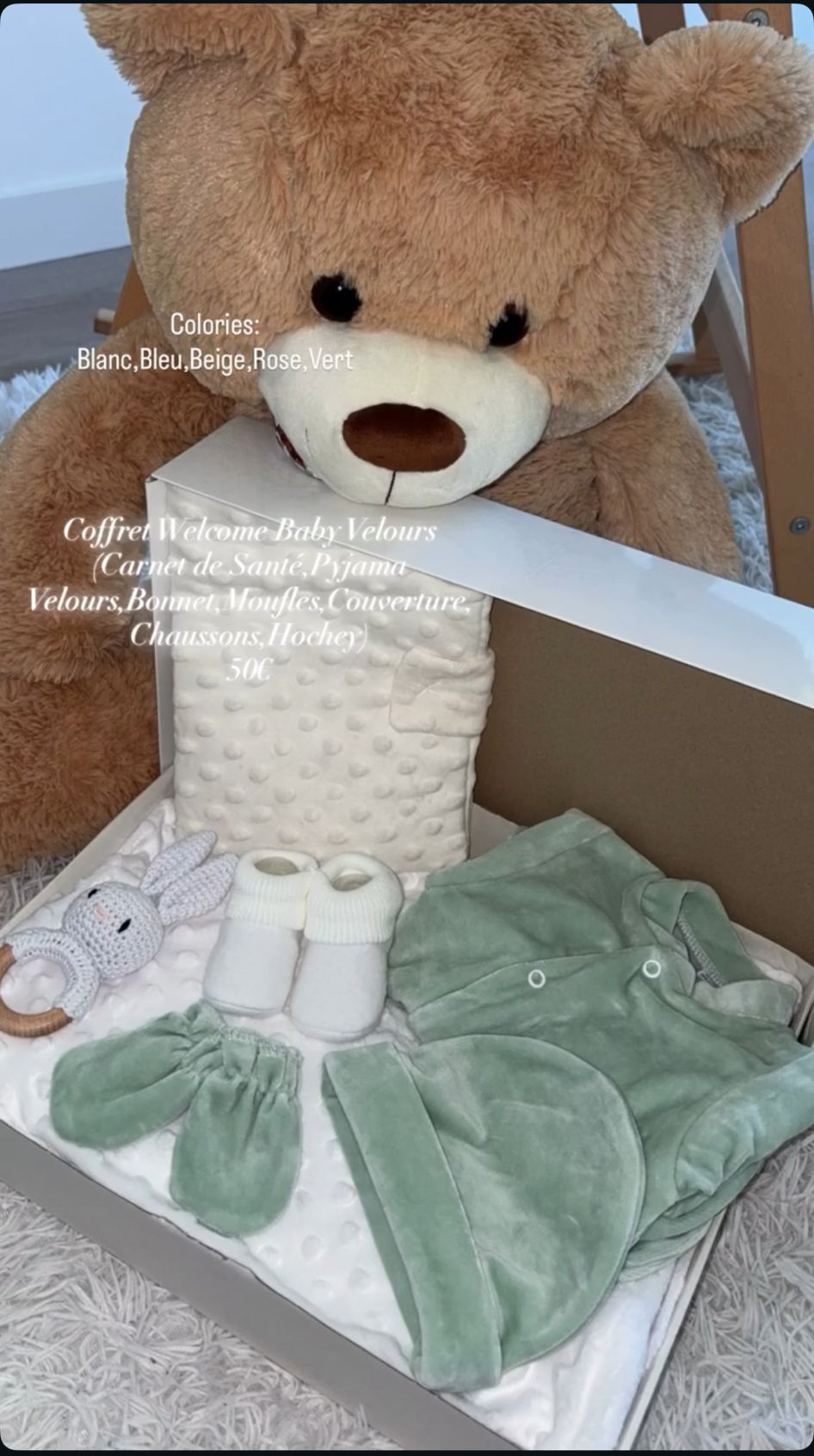 Coffret Welcome Baby Velours