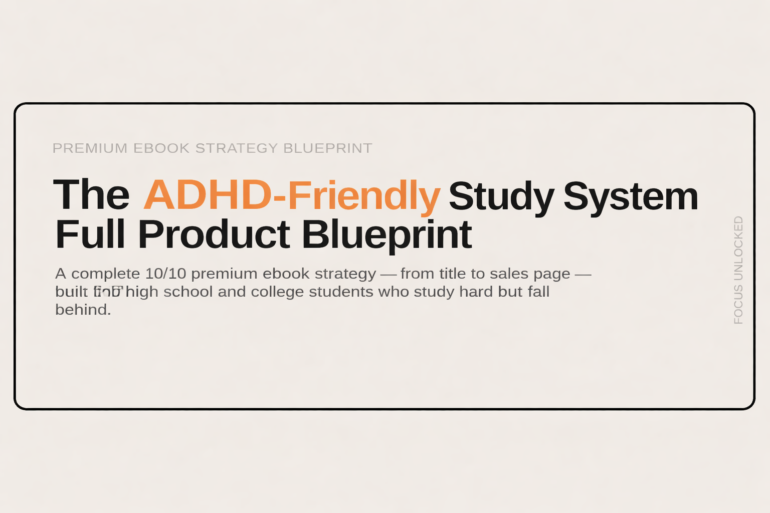 The ADHD Study Fix