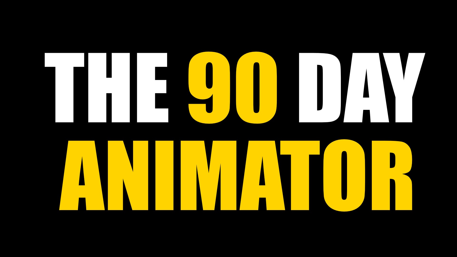 The 90 Day Animator 