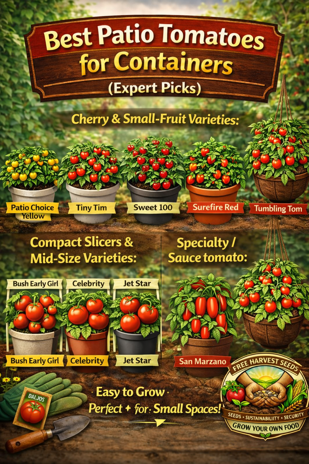 Best tomatoes for containers and patios (9 variety pack bundle) SAVE 12%