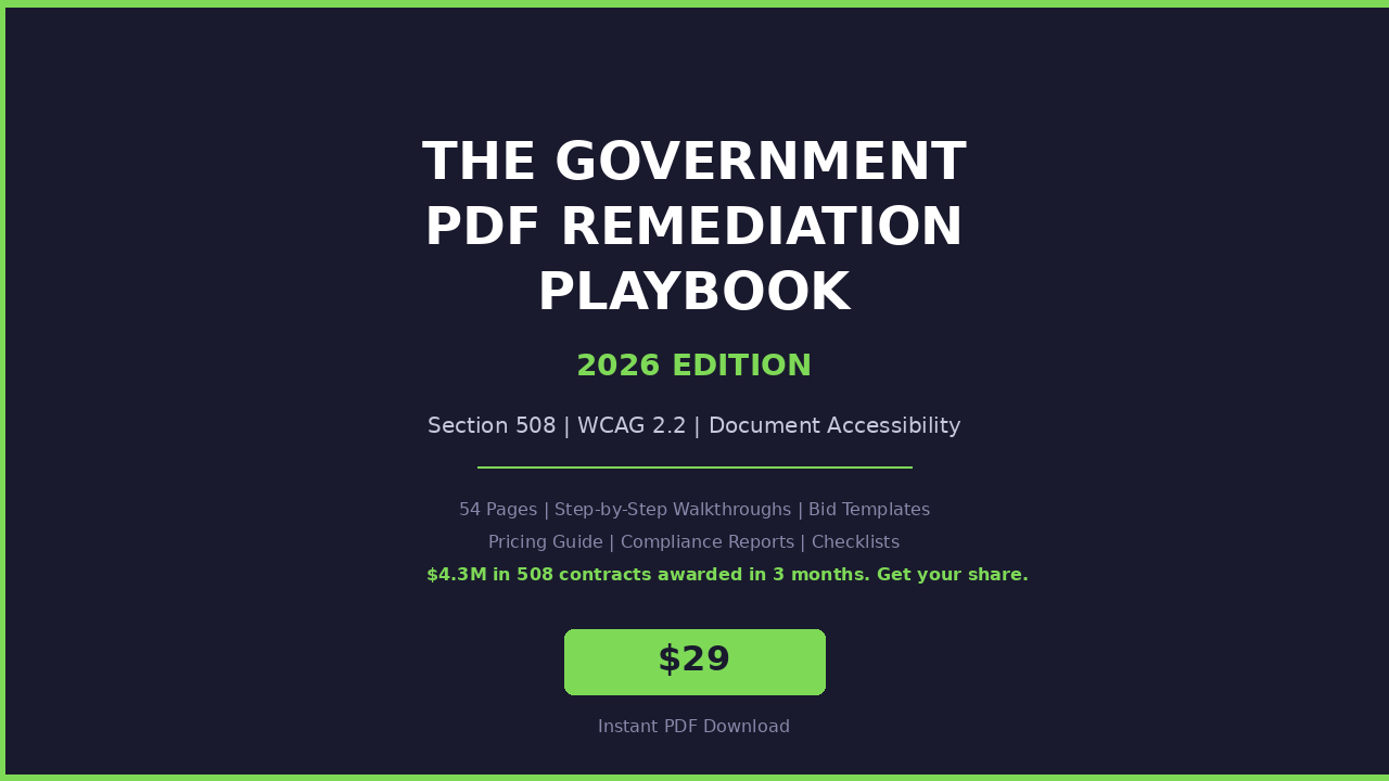 508 Remediation Playbook