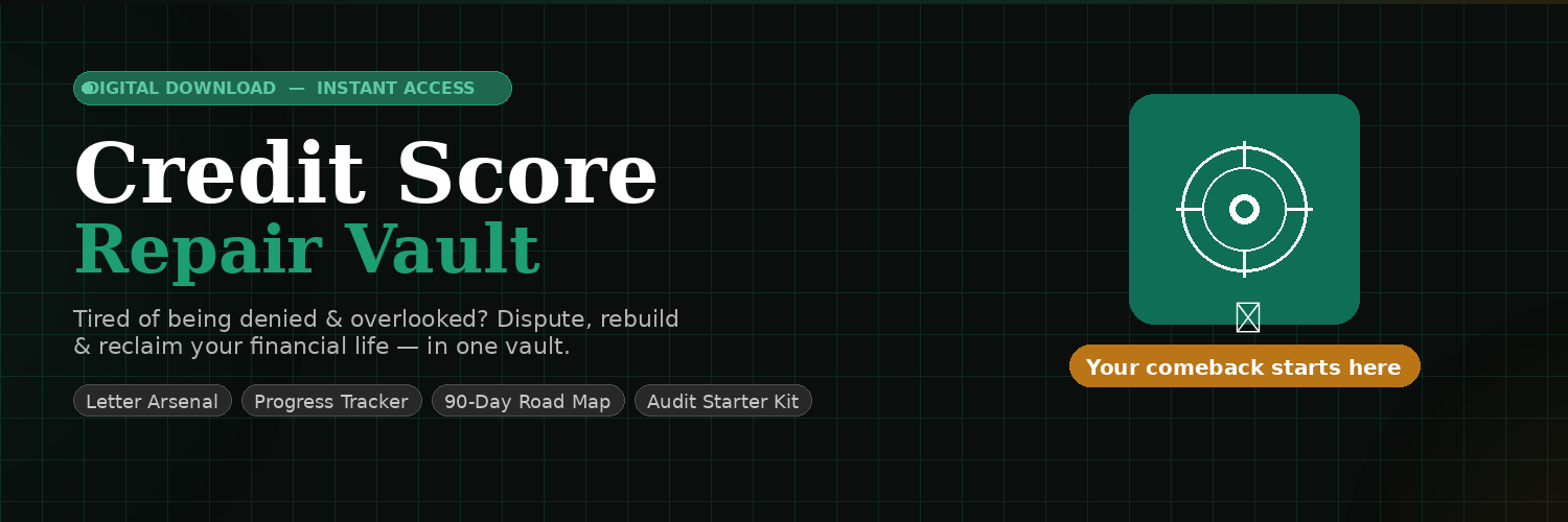 Credit Score Repair Vault — 5-Module System to Fix Your Credit in 90 Days