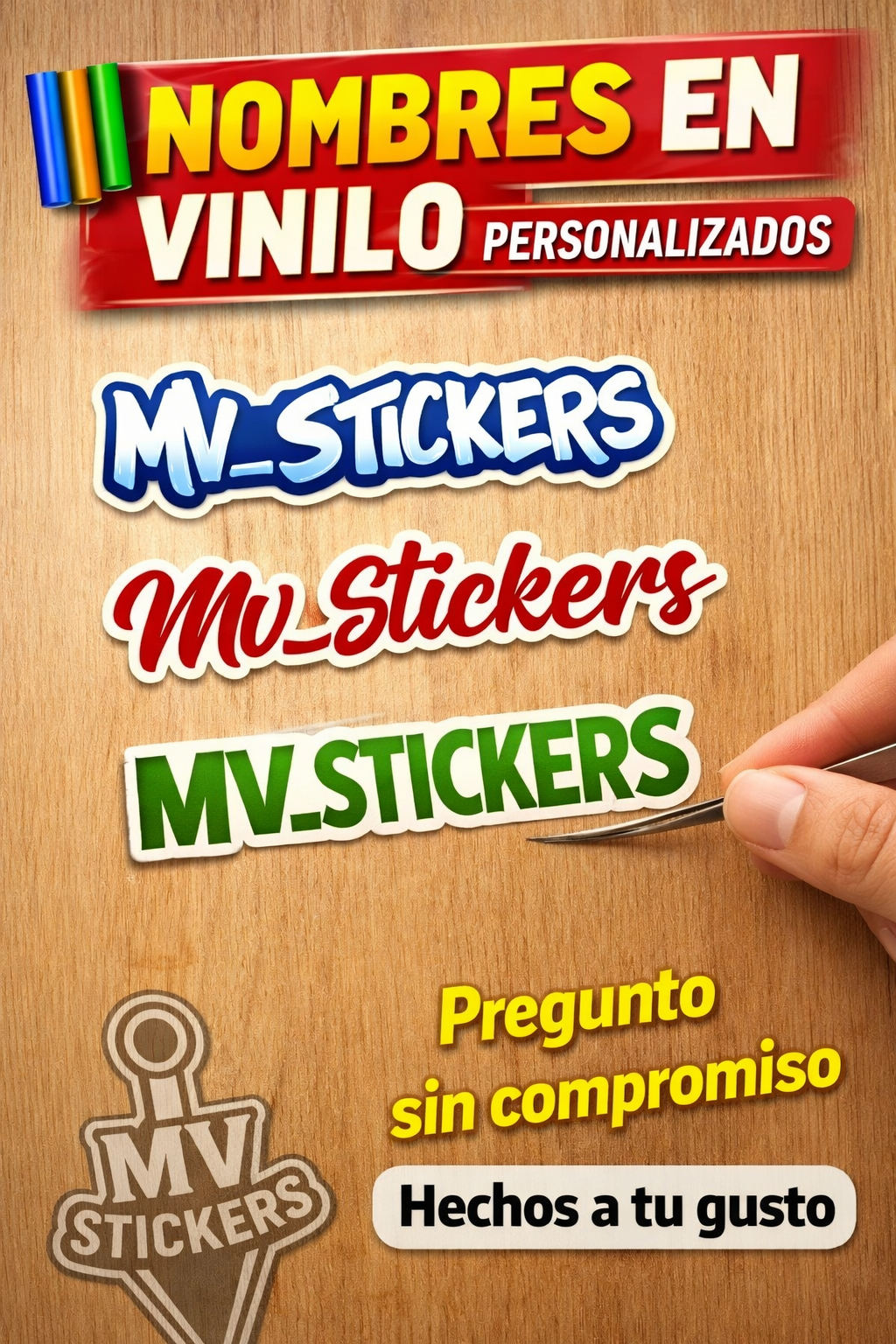Palabra en vinilo personal 